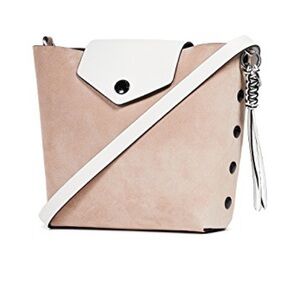 Rag & Bone Suede Atlas Tan and White Crossbody Bag